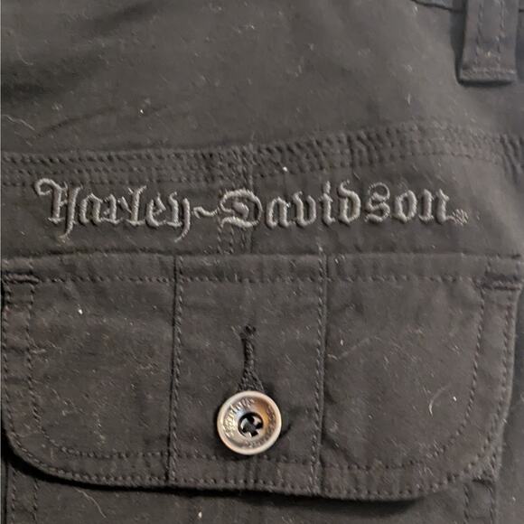 Harley-Davidson Pants Womens 6 Black Roll Up Relaxed Fit Motor New - Picture 5 of 12